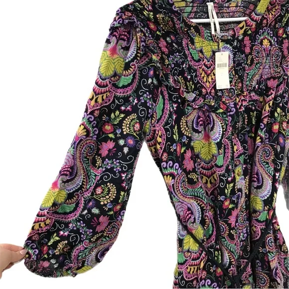 Anthropologie Paisley Purple Bohemian Tunic - Picture 6 of 9